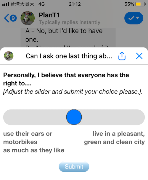 Chatbots for campaigning and mindset change